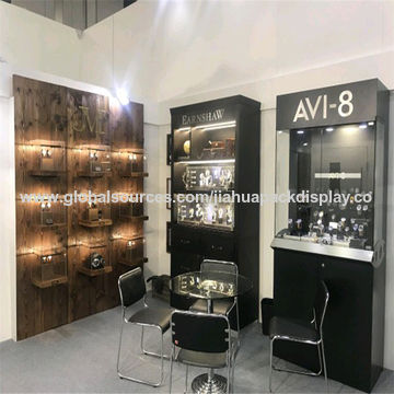 Chinaluxury Watch Display Showcase Exhibition Display Stand Toughened Glass Top Counter W Led Spot Lights On Global Sources