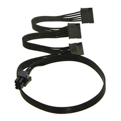 China 6Pin Male 1 to 3 SATA 15Pin Female Power Supply Cable Graphics ...