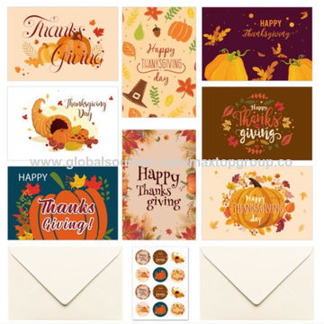 China Custom Thanksgiving Greeting Cards Set Of 8 Themed Holiday Card Variety Pack Envelopes Included On Global Sources Thanksgiving Greeting Card Thanksgiving Cards With Envelopes Custom Greeting Cards