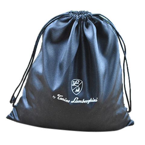 China Custom Luxury Black Thick Silk Satin Drawstring Bundle China Custom Luxury Black Thick Silk Satin Drawstring Bundle