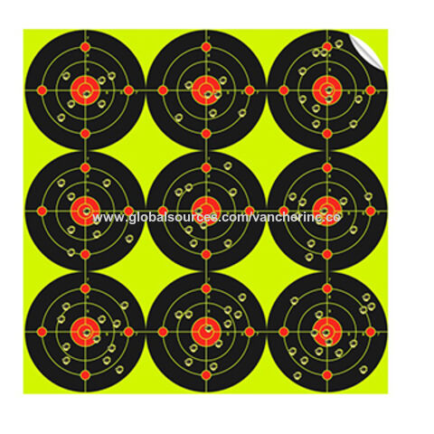 Reactive Splatter Targets 25 Pack Adhesive Multicolor Version 4 Bullseye