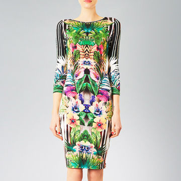 Digital printed fabric of cotton twill 