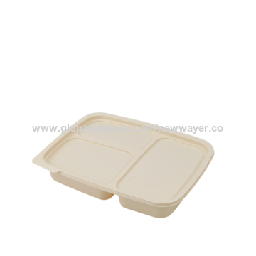 China Cornstarch biodegradable eco friendly disposable 850ml 3 ...