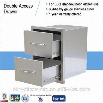 Outdoor Bbq Island Kitchen Access Double Drawer Global Sources