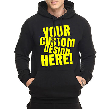 plain black fleece hoodie