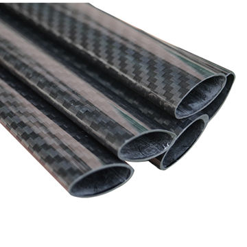 China Custom Size Carbon Fiber Oval Tubes And Sheet From