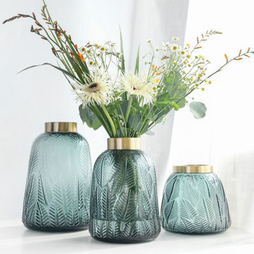 Customized Color Wide Mouth Glass Vase For Home Decoration Global Sources