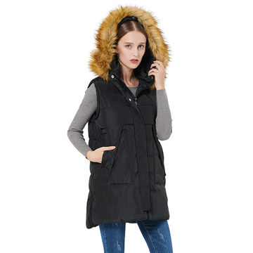 women's winter vest with hood