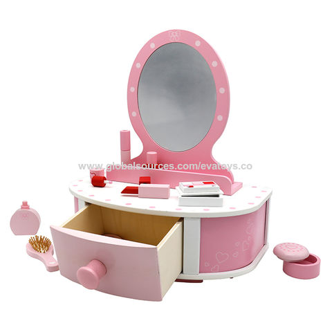 China Fashion Princess Girls Dresser Set Wooden Makeup Toy With Mirror W08h183 On Global Sources Wooden Makeup Toy With Mirror W08h183, Toy Wood Vanity Set