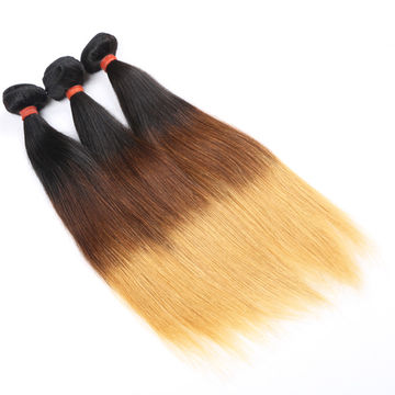 Mink And Fashionable Three Tone Ombre Human Hair Weave 8a