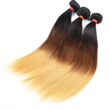 Mink And Fashionable Three Tone Ombre Human Hair Weave 8a