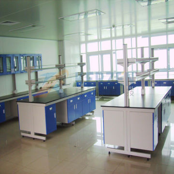 Biology Lab Central Bench With Pp Sink Chemical Resistant