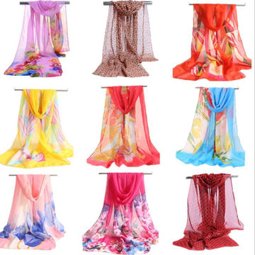 ladies chiffon scarves