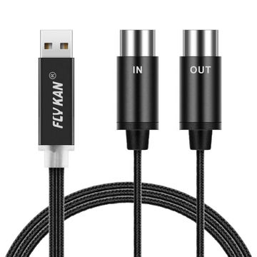 China Fly Kan Usb Midi Cable Usb To Midi In Out Cable 5 Pin Midi