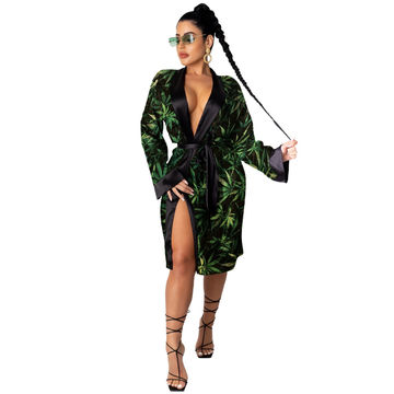 Money print silk robe Clearance