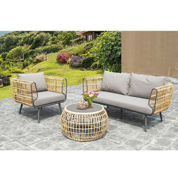 Bali Sofa Sets Outdoor Furniture With Aluminum Frame And Pe Rattan Global Sources - Patio Furniture Aluminum Frame