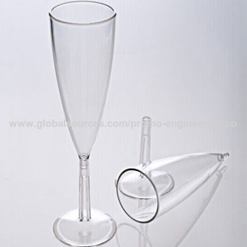 plastic wine flutes glasses