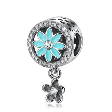 S925 Sterling Silver Pendants Charms Beads With Enamel CZ Fit  Bracelets Chain