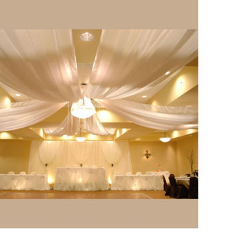 China Diameter 2 Meters White Round Acrylic Wedding Backdrop For