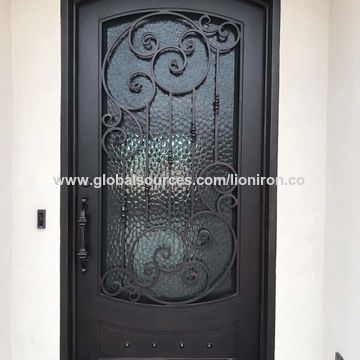 Exterior Nice Contemporary Wrought Iron Doors Design