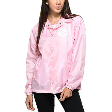 pink coach jacket womens