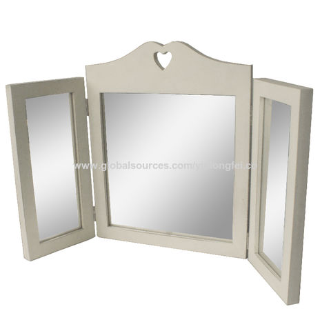China Beautify Large Trifold Vanity Mirror With Folding Tabletop Hinged Design On Global Sources Makeup Table Beautify Large Trifold Vanity Mirror, Large Tabletop Mirror On Stand