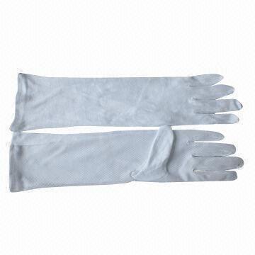 white long sleeve gloves