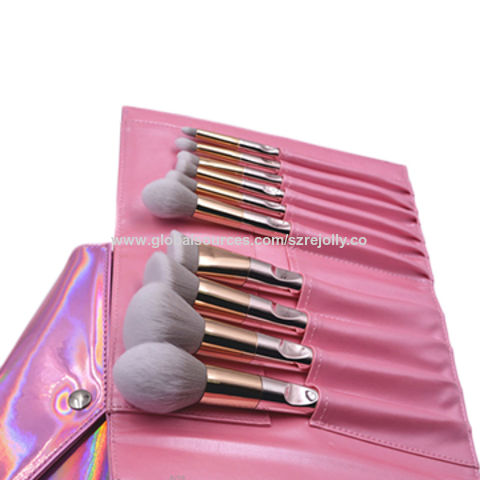 pink cosmetic brushes