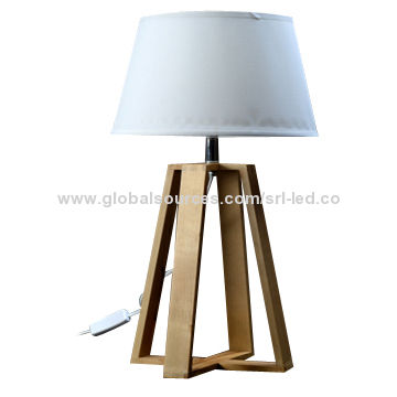 fashion design fabric shade wood base decorative indoor home fashion design base