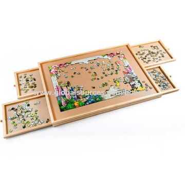 China Bobi Deluxe Jigsaw Wooden Puzzle Table Jigsaw Puzzle Board With Four Drawers On Global Sources Deluxe Wooden Jigsaw Table Jigsaw Puzzle Board Wooden Puzzle Table