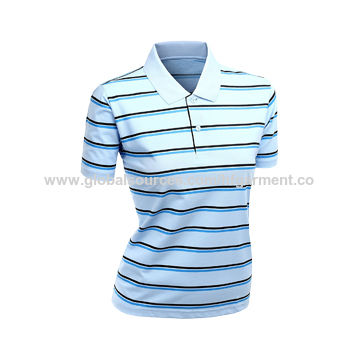 China Women's Striped Polo Shirt for 