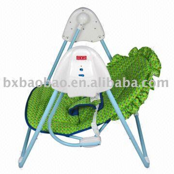 green baby swing seat