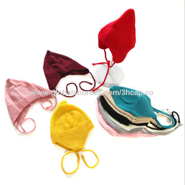 baby hats with strings