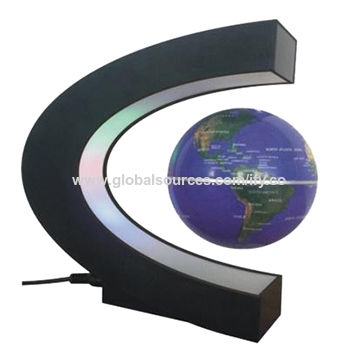 Floating Green Earth Model With Led Lighting And Pinron Magnetic Green Earth Model With Led Lighting