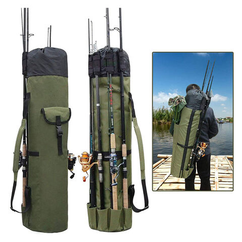 Details about   Portable Fishing Bag Multifunction Canvas 80/90/120cm Rod 3/4 Layer Carry Pack 