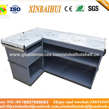 China L Shape Supermarket Cash Counter Cash Desk Checkout Counter On Global Sources Supermarket Checkout Counter Cash Counter Money Counter