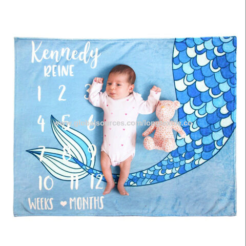 custom monthly baby blanket