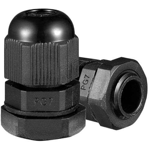 Uxcell M25 90° Cable Gland – IP68 Waterproof Nylon Connector With Locknut, Fits 10-16mm Cables