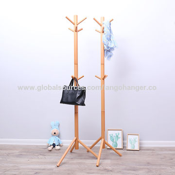 wooden clothes tree