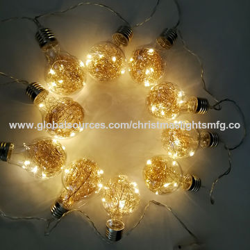 Led Globe String Lights Indoor, Outdoor White String Lights Battery Operated