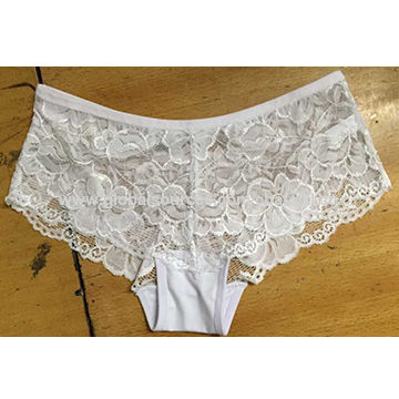 China Women's White Panties with Lace Material on Global Sources