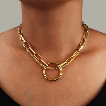 Download China Double Layered Link Chain Choker Necklace Crystal Rhinestone Gold Circle Heart Necklace On Global Sources Gold Circle Heart Necklace Crystal Link Chain Choker Necklace Choker Necklace