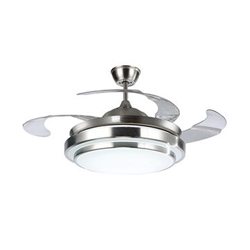 China 42 Led Ceiling Fan With Lights Acrylic Shade 4 Blade