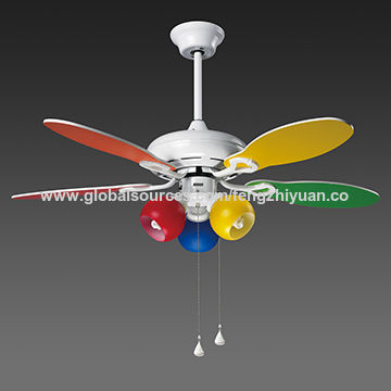 China 42 Inch Colorful Finish Ceiling Fan With 3 Light Pull Chain Switch Remote Control Reversal Running On Global Sources Decorative Modern 42 Inch Colorful Finish Ceiling Fan, Colorful Ceiling Fan