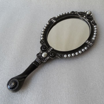 China Vintage Pewter Black Led And Pearls Jeweled Metal Alloy Hand Mirror On Global Sources Pearls Jeweled Metal Alloy Hand Mirror, Vintage Hand Mirrors Metal