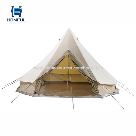 China Homful Outdoor Camping Tent Cotton Canvas Bell Tent Waterproof Family Camping Tent For Hiking Garden On Global Sources Outdoor Camping Tent Cotton Tent Bell Tent