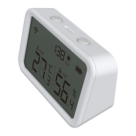 China Measure temperature humidity lux on LCD display and APP 3-in-1 ...