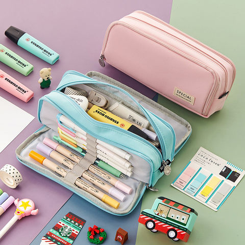 China Simple Largecapacity Pencil Case Stationery Box Multifunctional Pencil Bag Pen Organizer Student On Global Sources Estuche Pencil Case Pen Organizer