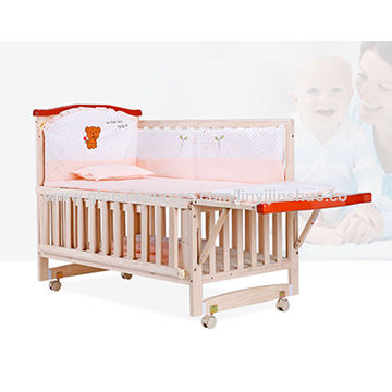 wooden baby cot bed