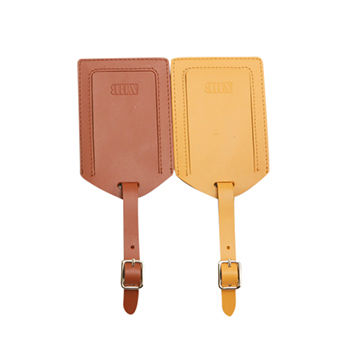 pu leather luggage tag